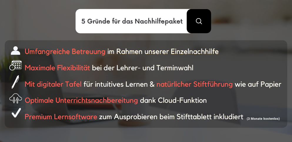 Deutschlandweites Nachhilfepaket Easy-Tutor_5 Vorteile vom Nachhilfepaket