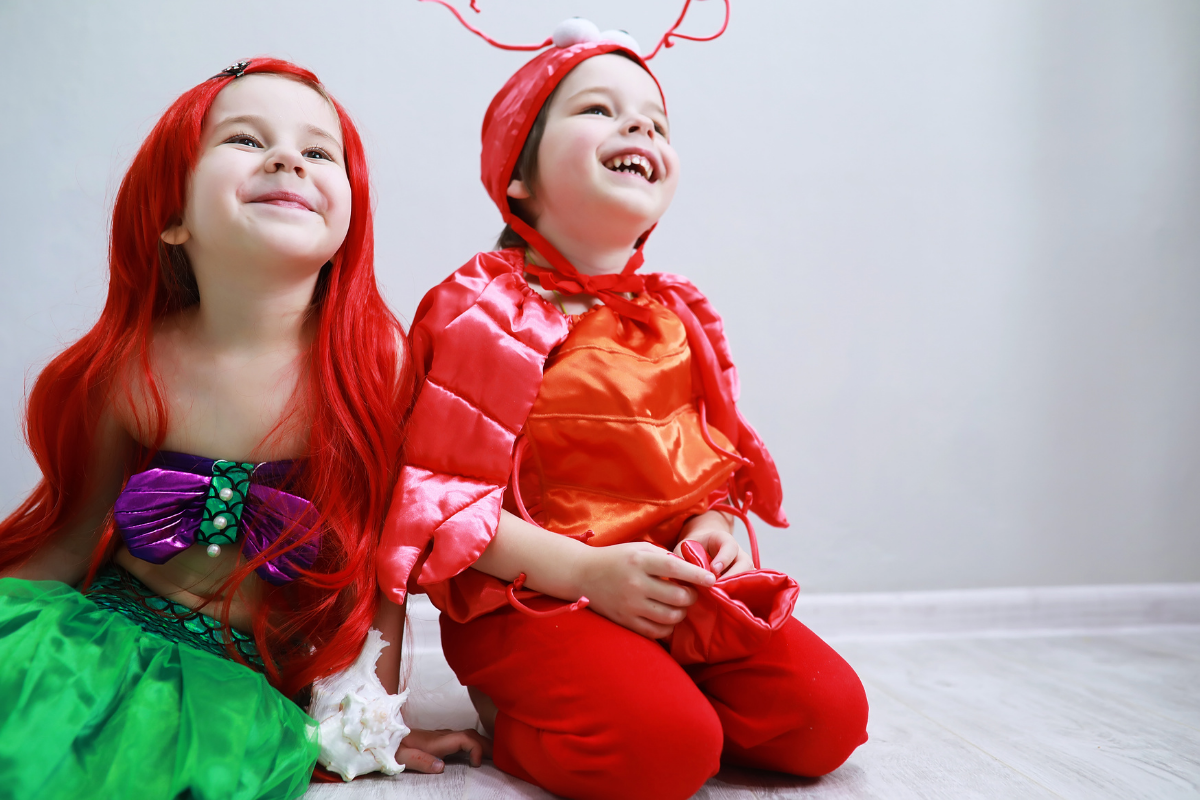 Faschingskostüme für Kinder_Mädchen als Ariel die kleine Meerjunngfrau verkleidet