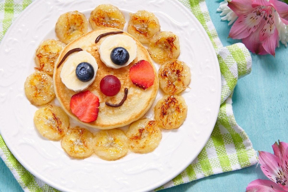 Vegetarische Rezepte fuer Kinder: Pfannkuchen mit Toppings