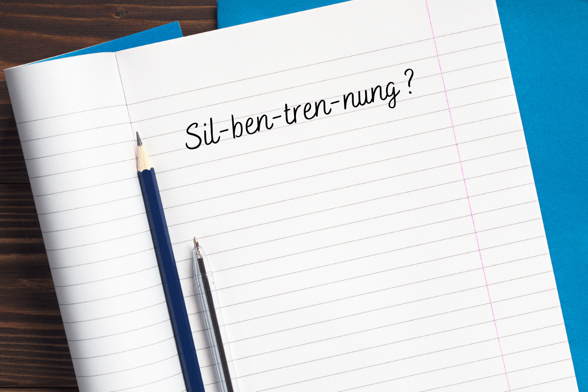 silben trennen, schulheft