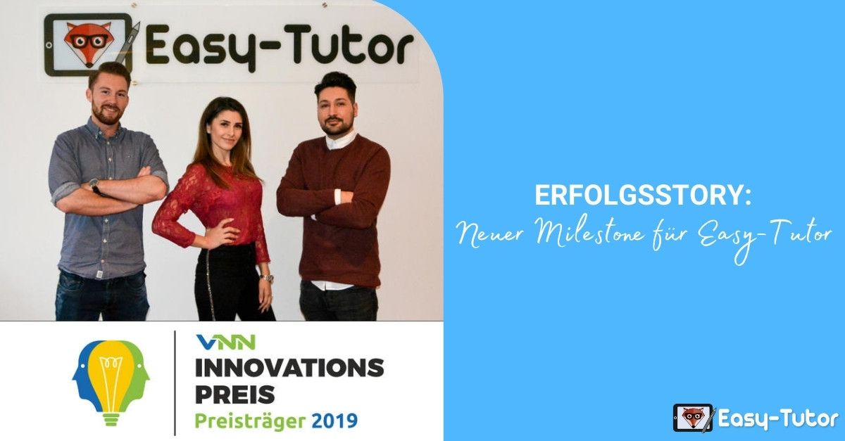 Erfolgsstory: Innovationspreis 2019 für Easy-Tutor